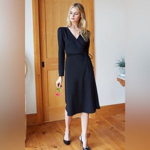 NWOT Emerson Fry Ballet Dress in Black Ponte, Size Small